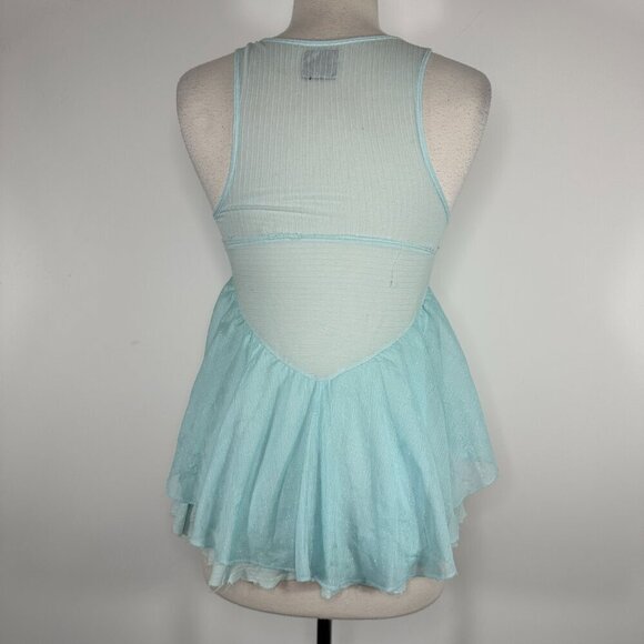 Vintage Free People Front Hooks Closure Blue Tank Top Smock Vest Y2K, Fairy, Got - Picture 10 of 12